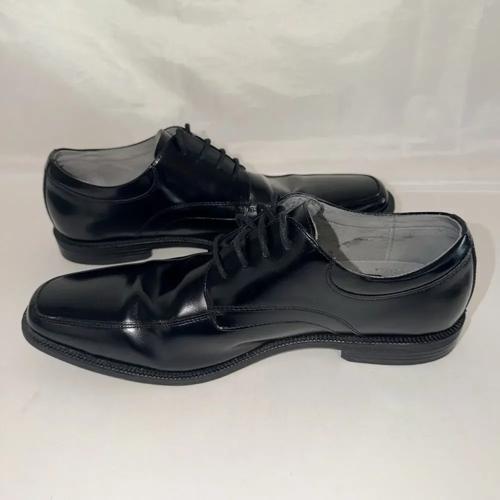 Florsheim Men’s Forum Moc Toe Oxford Dress Shoes Black Leather Size 10D